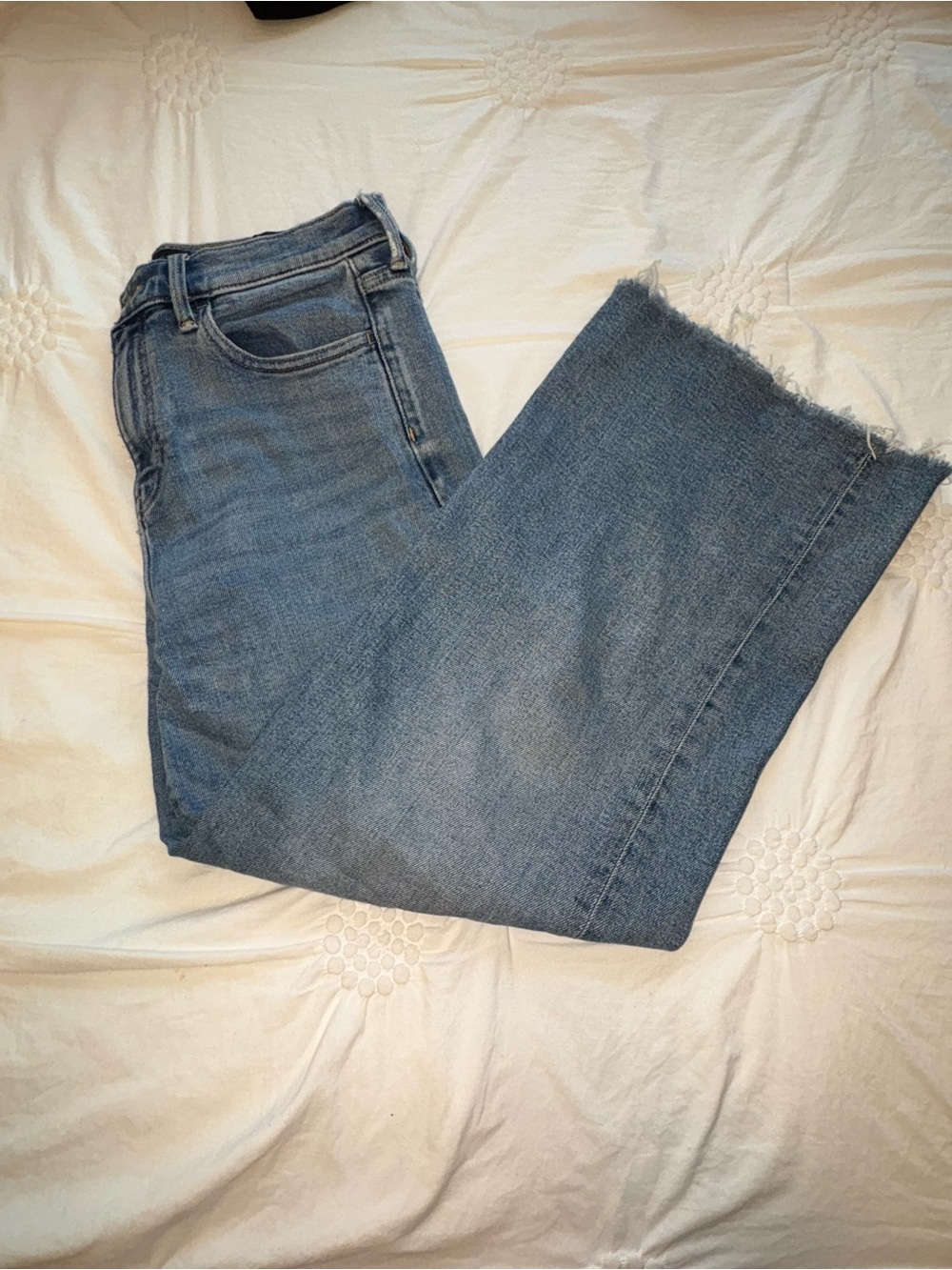 Banana Republic Light Blue High-Rise Wide-Leg Crop Jeans